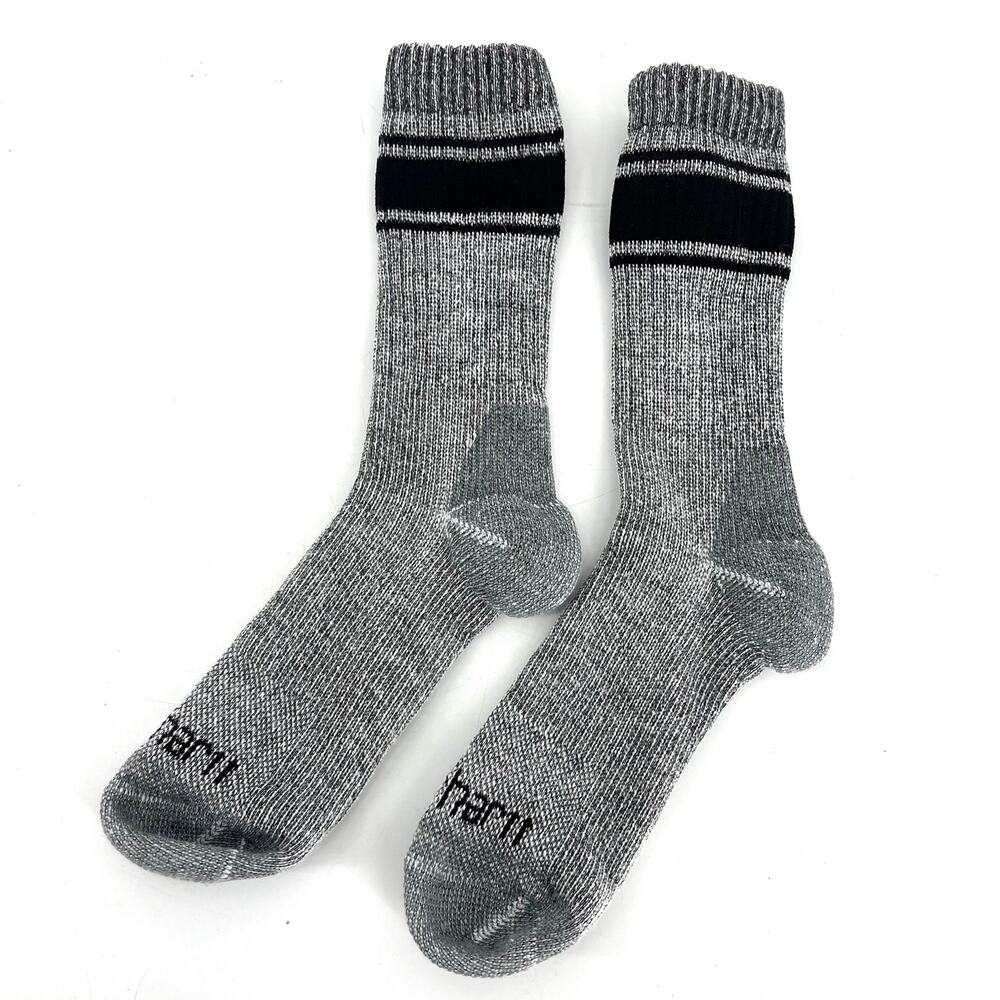 Carhartt Men's Gray Wool Synthetic Blend Mid Weight Mid Calf Hiking Socks (L)